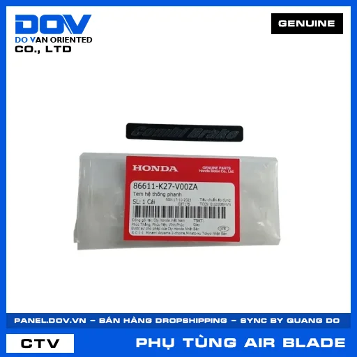 TEM HỆ THỐNG PHANH (thắng) AIR BLADE 125 — 86611K27V00ZA