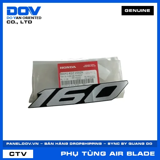 TEM ỐP TRƯỚC TRÁI *NHB25* AIR BLADE 125/160 — 86641K2ZV00ZA