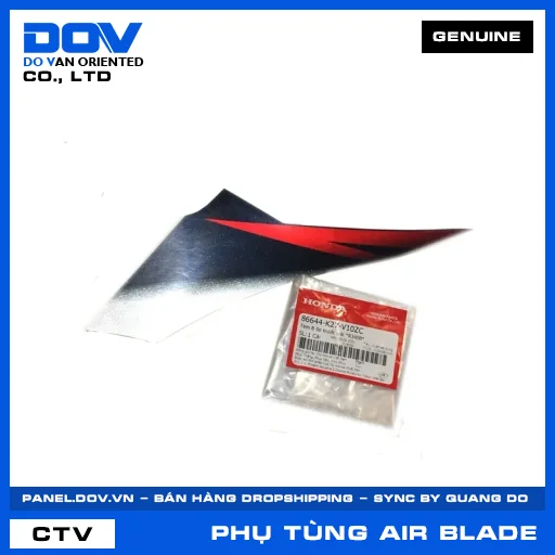TEM B ỐP TRƯỚC TRÁI *R340B* AIR BLADE 125 — 86644K27V10ZC