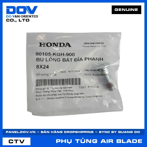 BU LÔNG BẮT ĐĨA PHANH 8X24 (đĩa thắng) AIR BLADE 110, AIR BLADE 125 — 90105KGH900