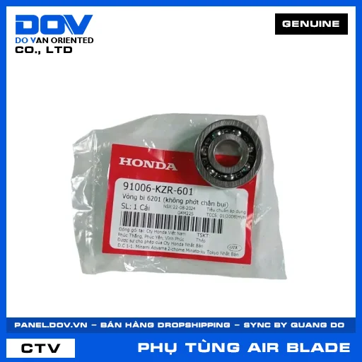 VÒNG BI 6201 (KHÔNG PHỚT CHẮN BỤI) AIR BLADE 125, AIR BLADE 125/150 — 91006KZR601