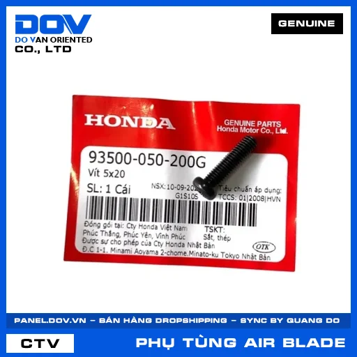 VÍT 5X20 AIR BLADE 125, AIR BLADE 125/150, AIR BLADE 125/160 — 93500050200G