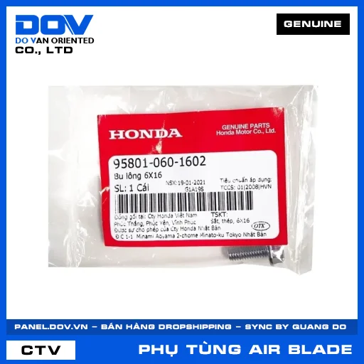 BU LÔNG 6X16 AIR BLADE 110, AIR BLADE 125 — 958010601602