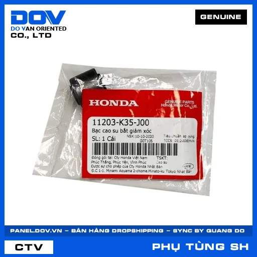 BẠC CAO SU BẮT GIẢM XÓC (phuộc) SH 125/150, SH 125/160 — 11203K35J00