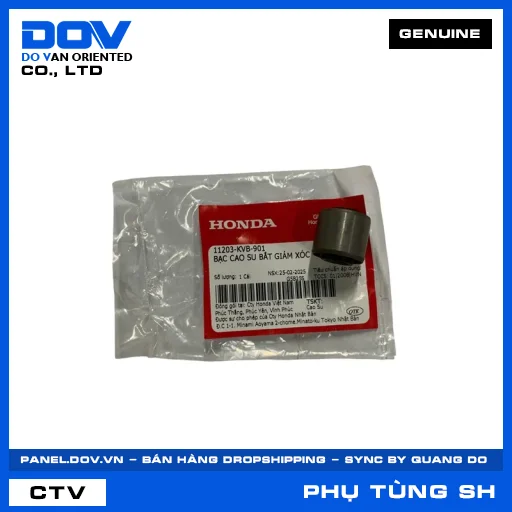 BẠC CAO SU BẮT GIẢM XÓC (phuộc) SH 125/150, SH 125/160 — 11203KVB901