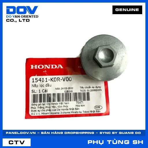 NẮP LỌC DẦU (lọc nhớt) SH 125/150, SH 125/160 — 15411K0RV00