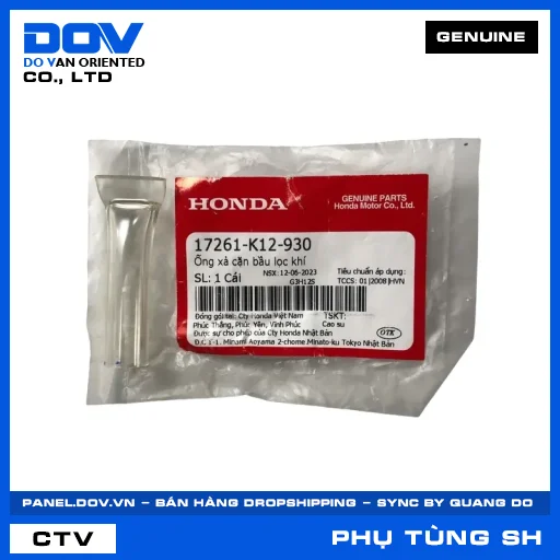 ỐNG XẢ CẶN BẦU LỌC KHÍ (lọc gió) SH 125/150, SH 125/160 — 17261K12930