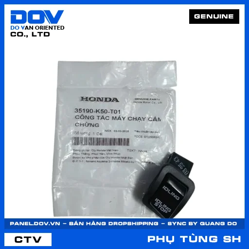 CÔNG TẮC MÁY CHẠY CẦM CHỪNG SH 125/150, SH 125/160 — 35190K50T01