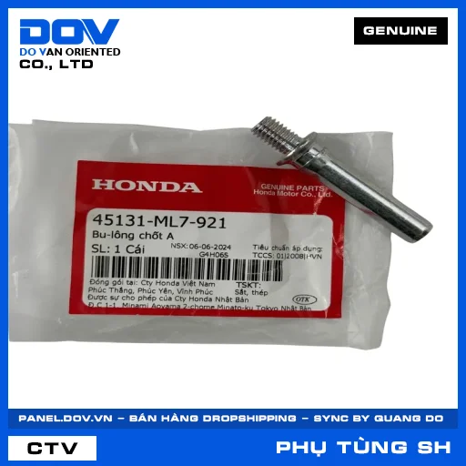 BU-LÔNG CHỐT A SH 125/150, SH 125/160 — 45131ML7921