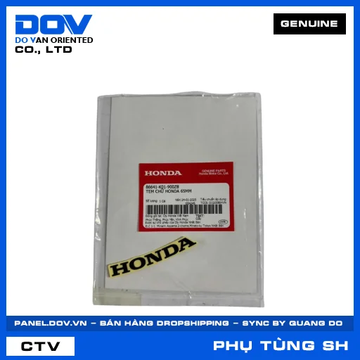 TEM CHỮ HONDA 65MM SH 125/150, SH 125/160 — 86641K01900ZB