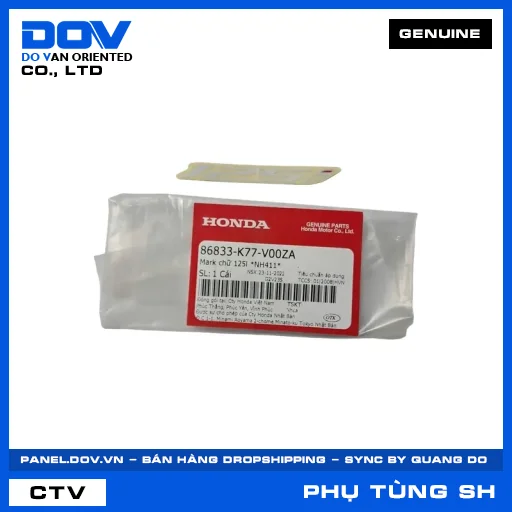 MARK CHỮ 125L *NH411* SH 125/150 — 86833K77V00ZA