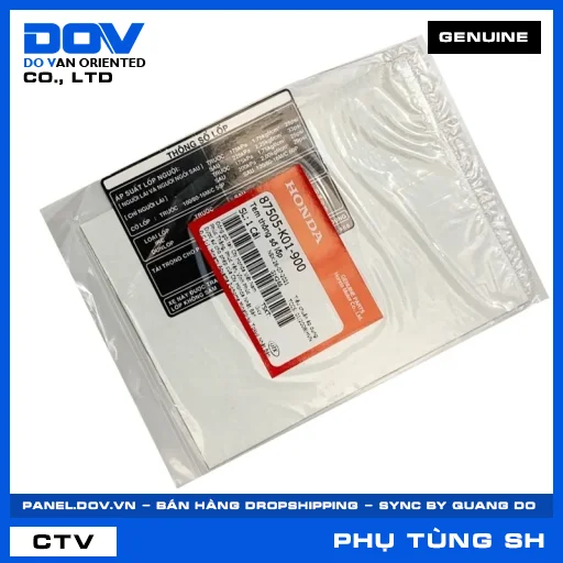 TEM THÔNG SỐ LỐP (vỏ xe) SH 125/150 — 87505K01900