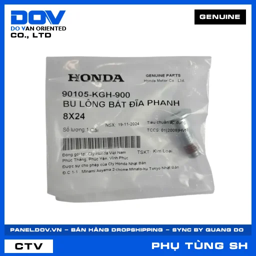BU LÔNG BẮT ĐĨA PHANH 8X24 (đĩa thắng) SH 125/150 — 90105KGH900