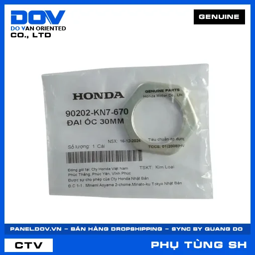 ĐAI ỐC 30MM SH 125/150, SH 125/160 — 90202KN7670