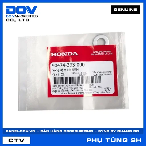 Vòng đệm kín 8MM SH 125/150 — 90474333000