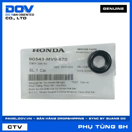 ĐỆM CAO SU SH 125/150 — 90543MV9670