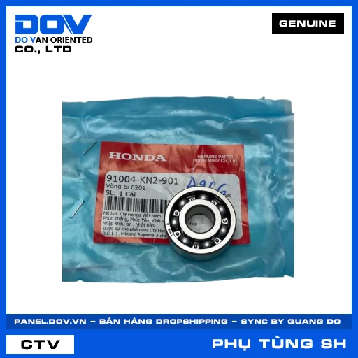 VÒNG BI 6201 (KHÔNG PHỚT CHẮN BỤI) SH 125/150 — 91004KN2901