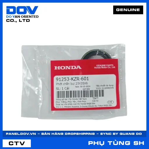 PHỚT CHẮN BỤI 25X35X6 SH 125/150, SH 125/160 — 91253KZR601