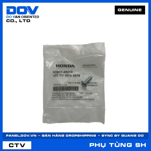 VÍT TỰ REN 5X16 SH 125/150, SH 125/160 — 9390325310