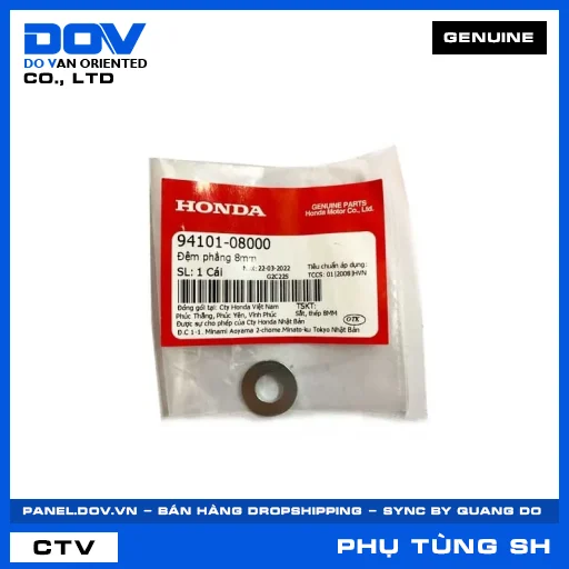 ĐỆM PHẲNG 8MM SH 125/150, SH 125/160 — 9410108000