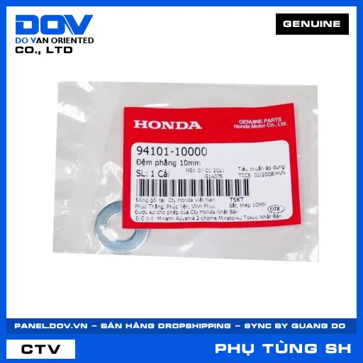 ĐỆM PHẲNG 10MM SH 125/150, SH 125/160 — 9410110000