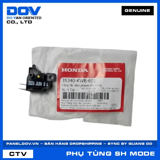 CÔNG TẮC ĐÈN PHANH ĐĨA TRƯỚC (thắng) SH MODE — 35340KWB601