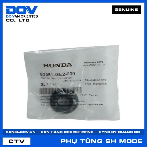 CAO SU ĐỆM BẦU LỌC KHÍ (lọc gió) SH MODE — 83551GE2000