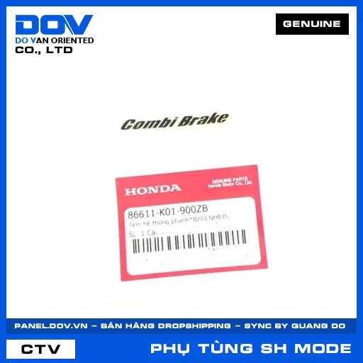 TEM HỆ THỐNG PHANH*B203,NHB35, (thắng) SH MODE — 86611K01900ZB
