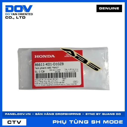 TEM PHANH ABS *NH1* (thắng) SH MODE — 86611K01D10ZB