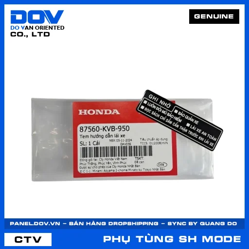 TEM HƯỚNG DẪN LÁI XE SH MODE — 87560KVB950