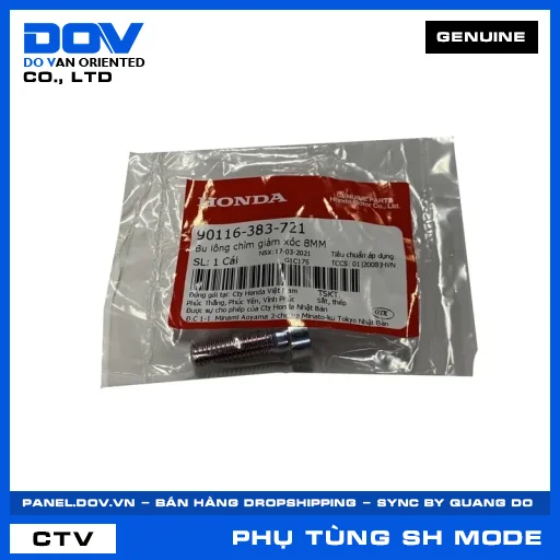 BU LÔNG CHÌM GIẢM XÓC 8MM (phuộc) SH MODE — 90116383721