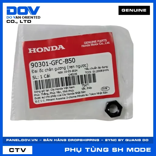 ĐAI ỐC CHÂN GƯƠNG (REN NGƯỢC) (kiếng) SH MODE — 90301GFCB50
