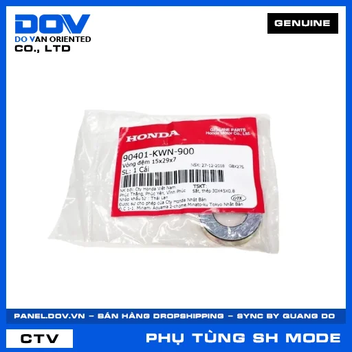 VÒNG ĐỆM 15X29X7 SH MODE — 90401KWN900