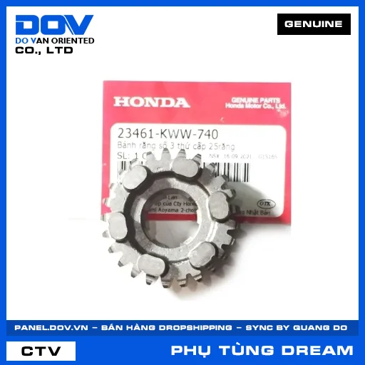 BÁNH RĂNG SỐ 3 THỨ CẤP 25RĂNG DREAM 110 — 23461KWW740