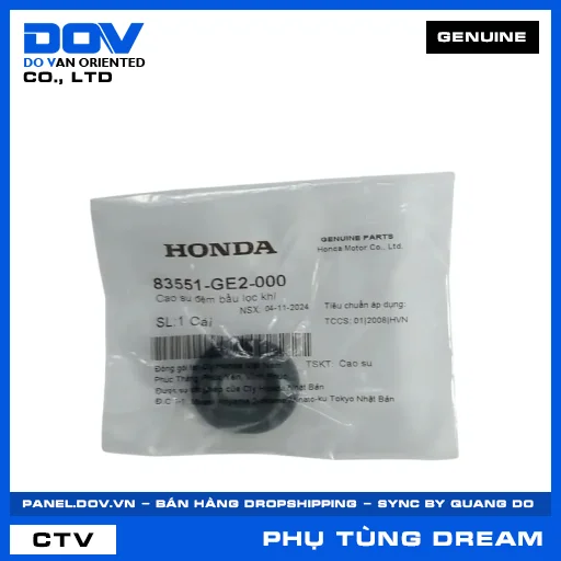 CAO SU ĐỆM BẦU LỌC KHÍ (lọc gió) DREAM 110 — 83551GE2000