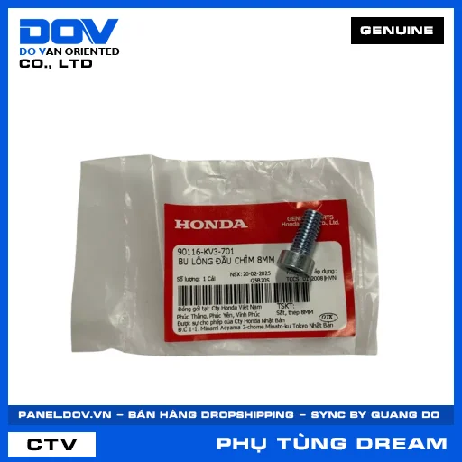 BU LÔNG ĐẦU CHÌM 8MM DREAM 110 — 90116KV3701
