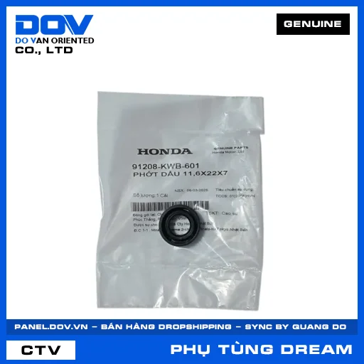 PHỚT DẦU 11,6X22X7 DREAM 110 — 91208KWB601