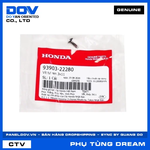 VÍT TỰ REN 3X11 DREAM 110 — 9390322280