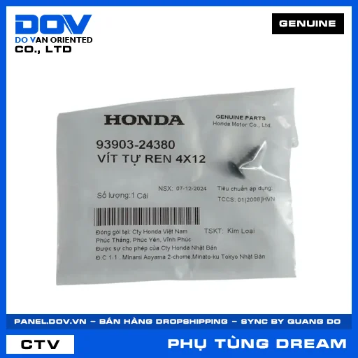 VÍT TỰ REN 4X12 DREAM 110 — 9390324380