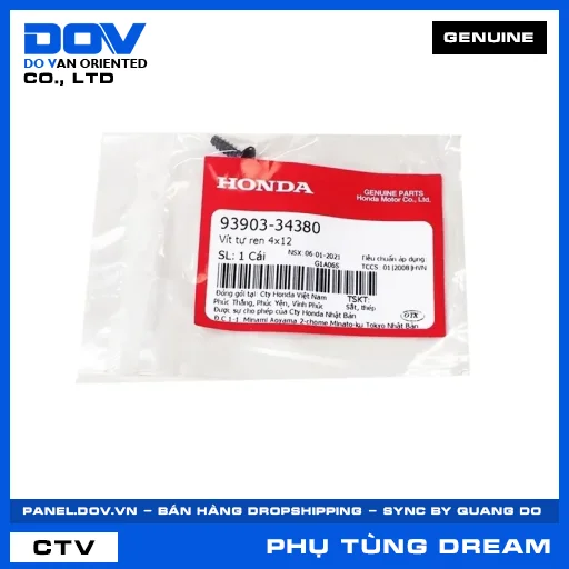 Vít tự ren 4x12 DREAM 110 — 9390334380