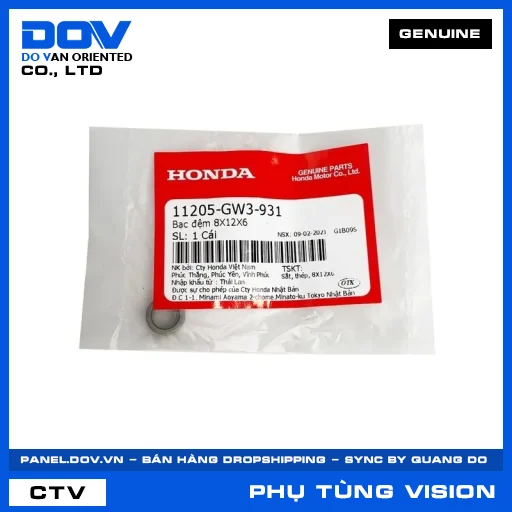 BẠC ĐỆM 8X12X6 VISION 110 — 11205GW3931