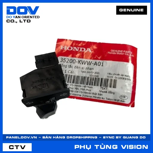 CÔNG TẮC ĐÈN XI NHAN (đèn báo rẽ) VISION 110 — 35200KWWA01