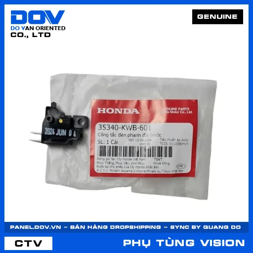 CÔNG TẮC ĐÈN PHANH ĐĨA TRƯỚC (thắng) VISION 110 — 35340KWB601