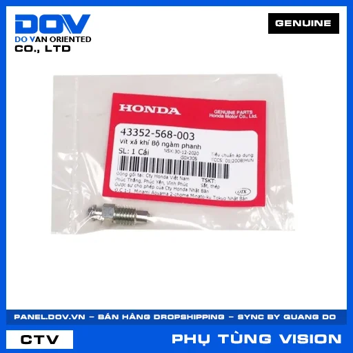 VÍT XẢ KHÍ BỘ NGÀM PHANH (thắng) VISION 110 — 43352568003