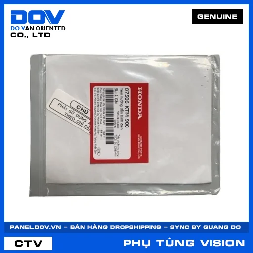TEM HƯỚNG DẪN BÌNH ĐIỆN VISION 110 — 87506KTM900