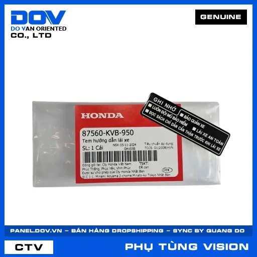 TEM HƯỚNG DẪN LÁI XE VISION 110 — 87560KVB950