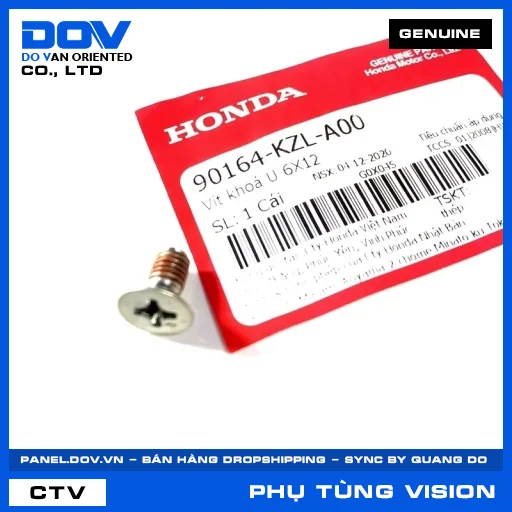 VÍT KHOÁ U 6X12 VISION 110 — 90164KZLA00