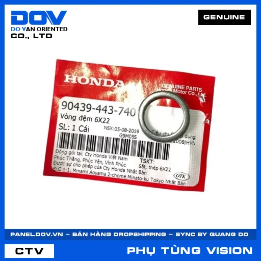 VÒNG ĐỆM 6X22 VISION 110 — 90439443740