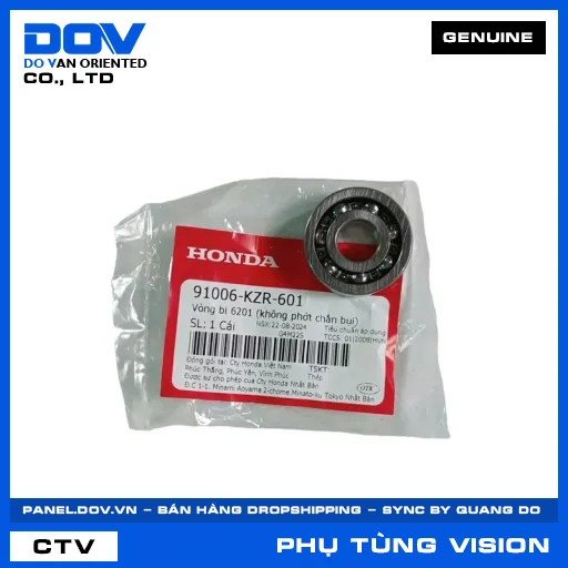 VÒNG BI 6201 (KHÔNG PHỚT CHẮN BỤI) VISION 110 — 91006KZR601