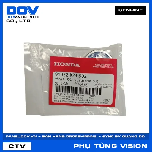 VÒNG BI 6201U (1 MẶT CHẮN BỤI) VISION 110 — 91052K24902